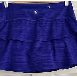 Athleta Swagger Skort Womens Vibrant Purple Tiered Activewear Tennis Size XS 13”